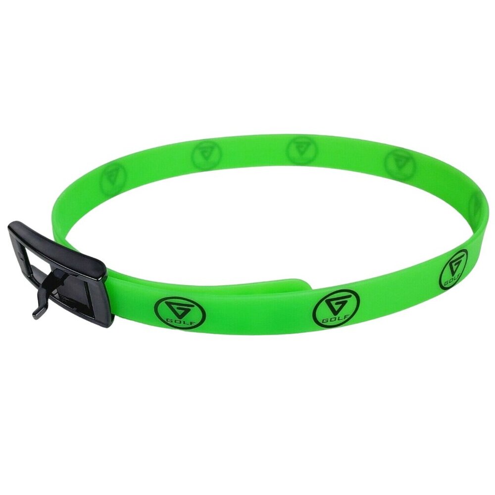 C4 Belt Golf Theme Green Glow In Dark 40.5" X 1.25" Wide Buckle 3" x 2" NICE!!